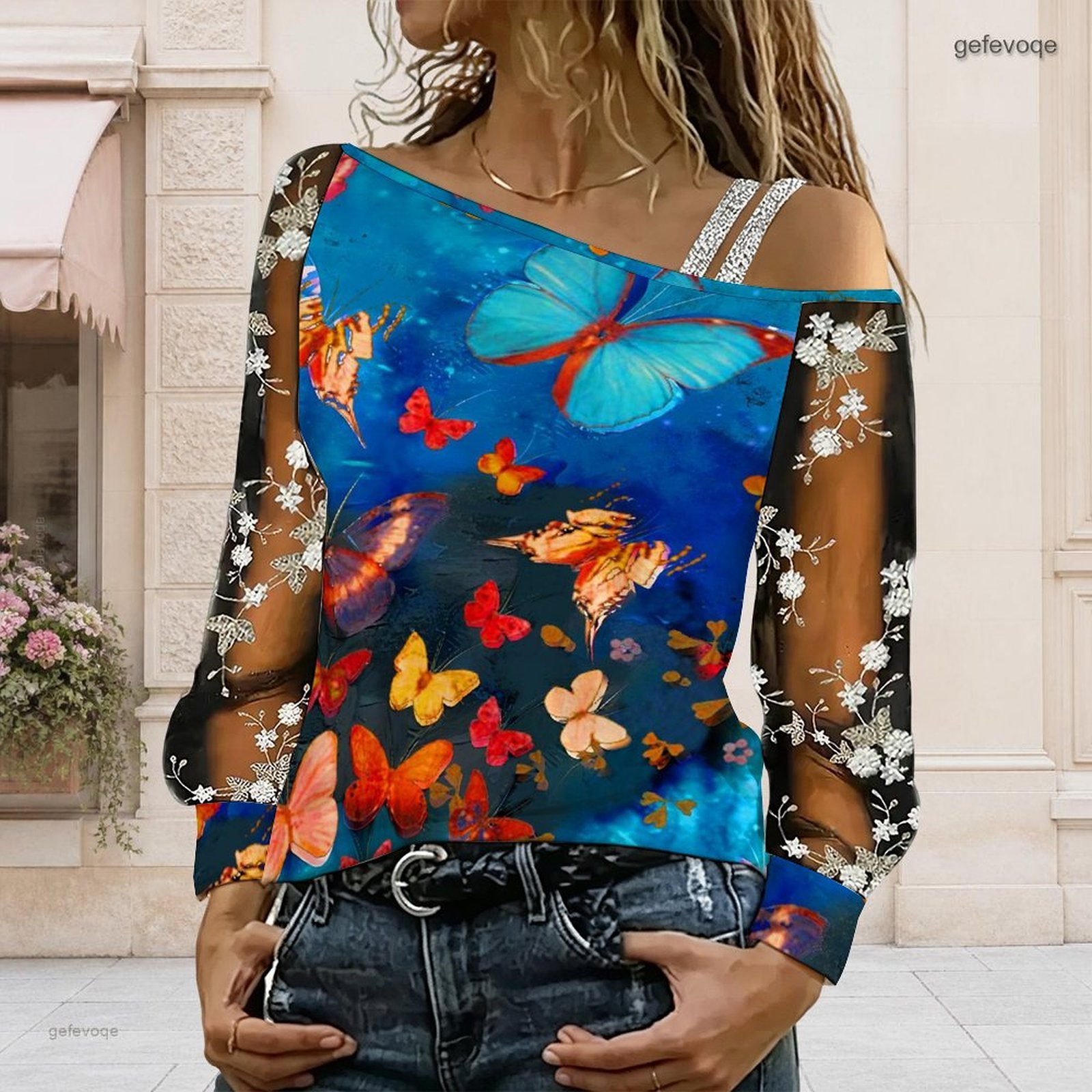Women Off Shoulder Blouse Asym - Blouse Off Shoulder 评论和价格
