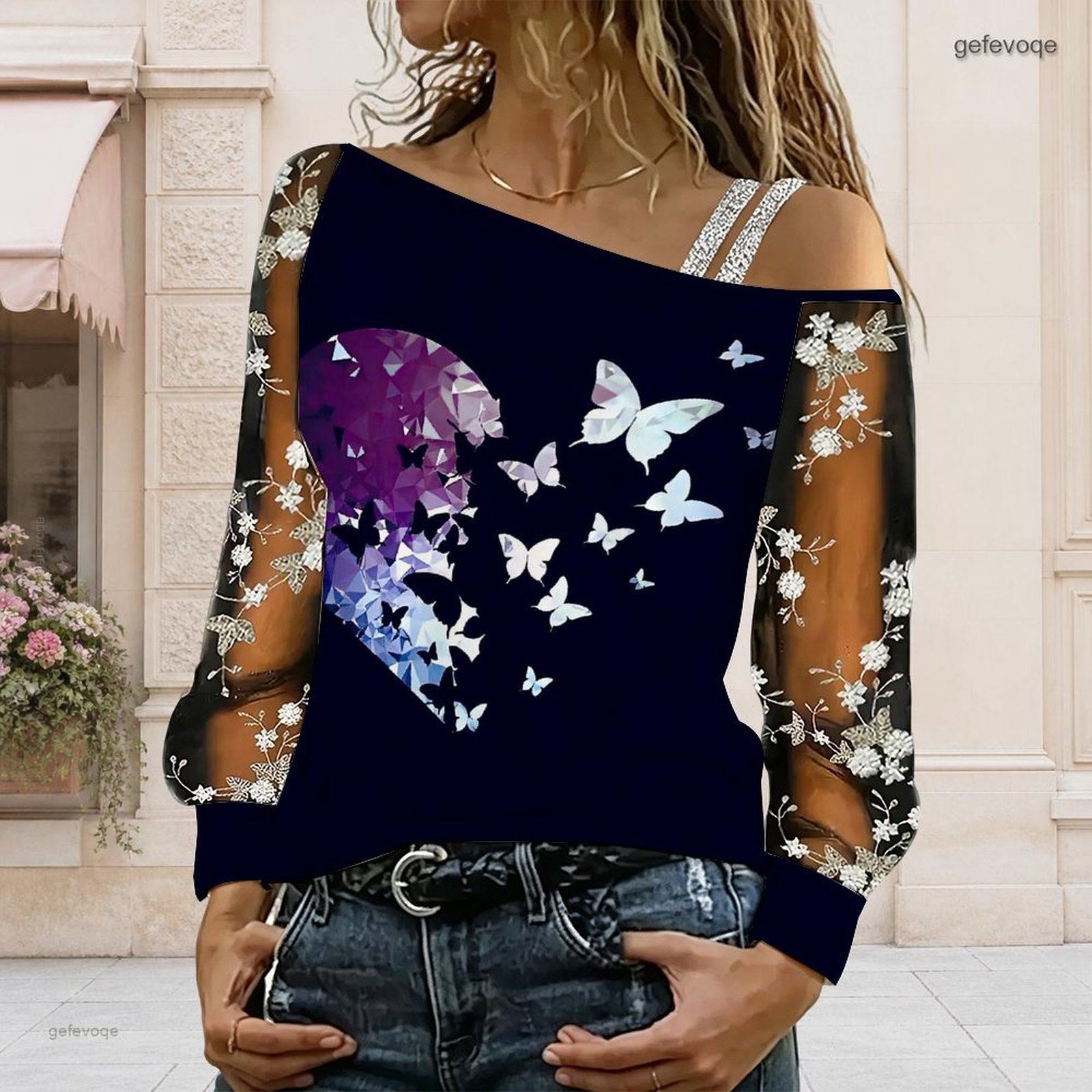 Women Off Shoulder Blouse Asym - Blouse Off Shoulder 评论和价格