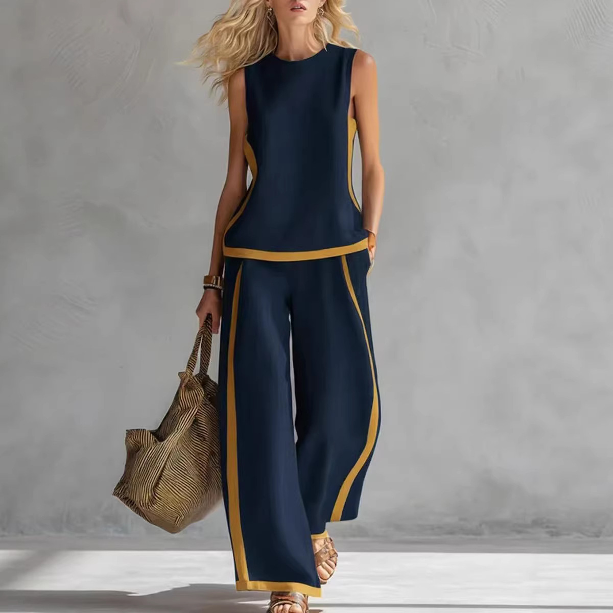 Women Linen 2 Piece Sets Color - Linen Pant Wide 评论和价格