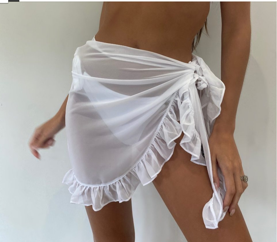 6 Colors Ruffle Bikini Cover U - Cover Up Kaftan 评论和价格