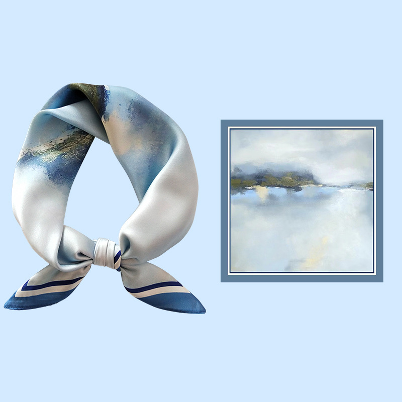 Women's Silk Cartoon Scarf Squ - Headband Summer Knit 评论和价格