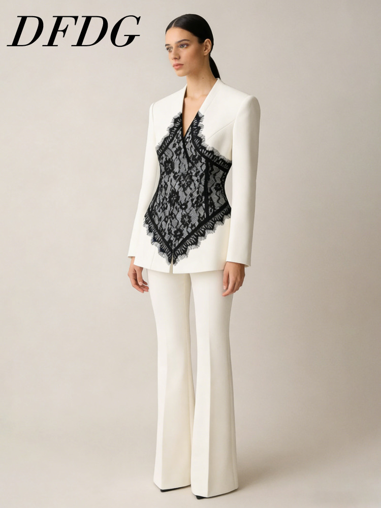 DFDG Women's Spring Summer Lac - Linen Pant Wide 评论和价格
