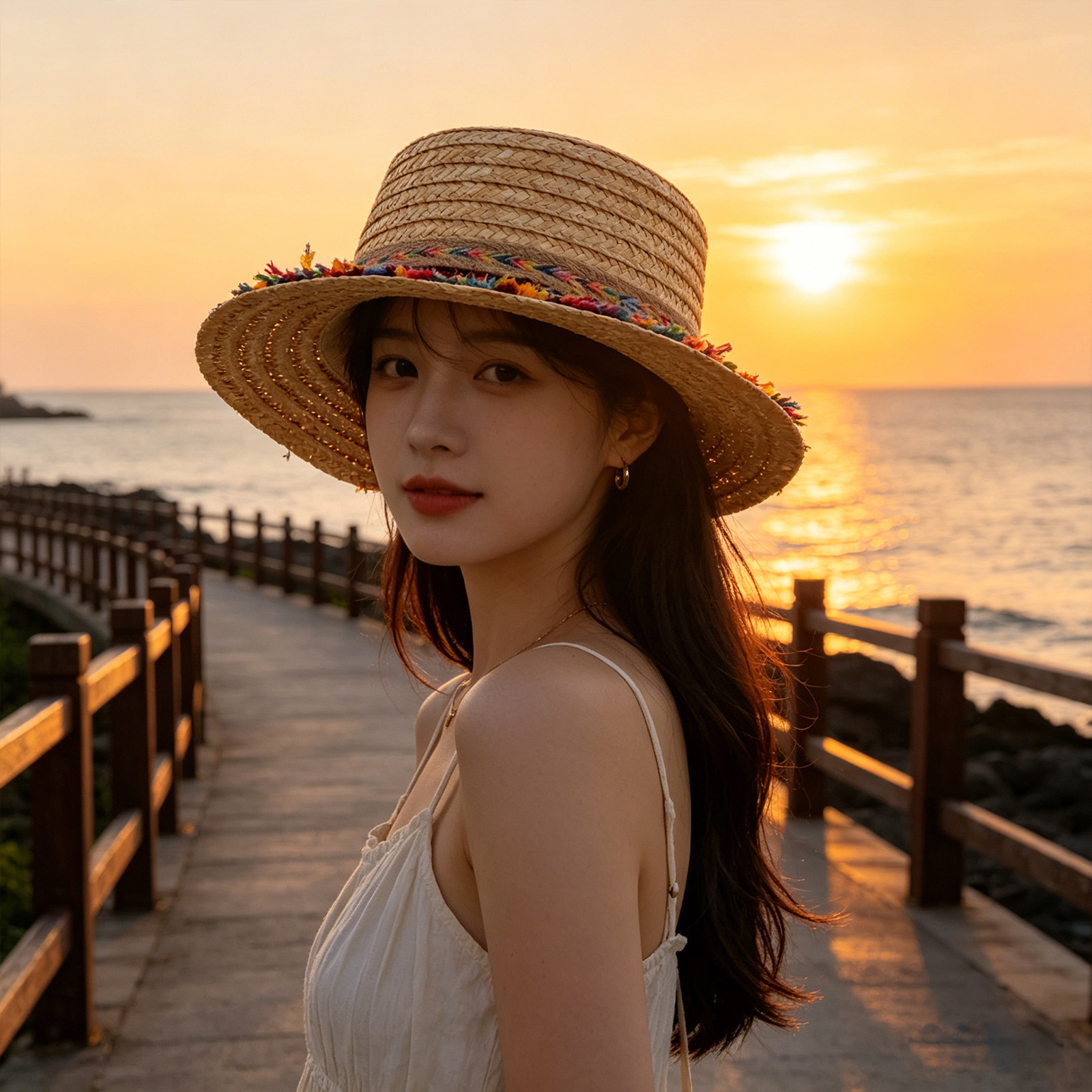 Beach Straw Hat Khaki Summer H - Hat Floppy Wide 评论和价格