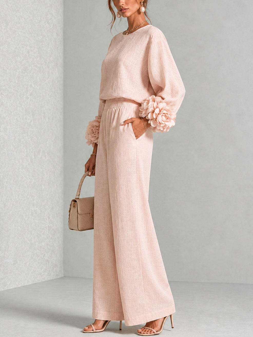 Women 2 Piece Linen Outfit O N - Linen Pant Wide 评论和价格